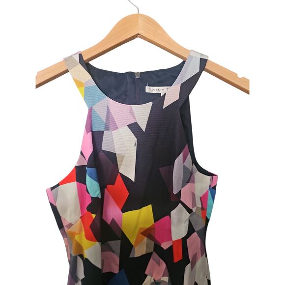 Trina Turk Aptos Dress sz 8 geometric multi color sleeveless dress - Picture 4 of 8